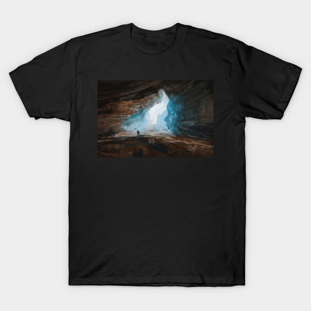 The Cave of the woman shape T-Shirt by Alexgle